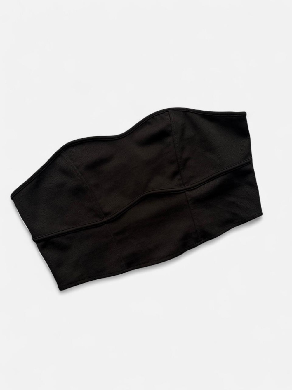 H&M Black Strapless Corset Bustier Crop Top